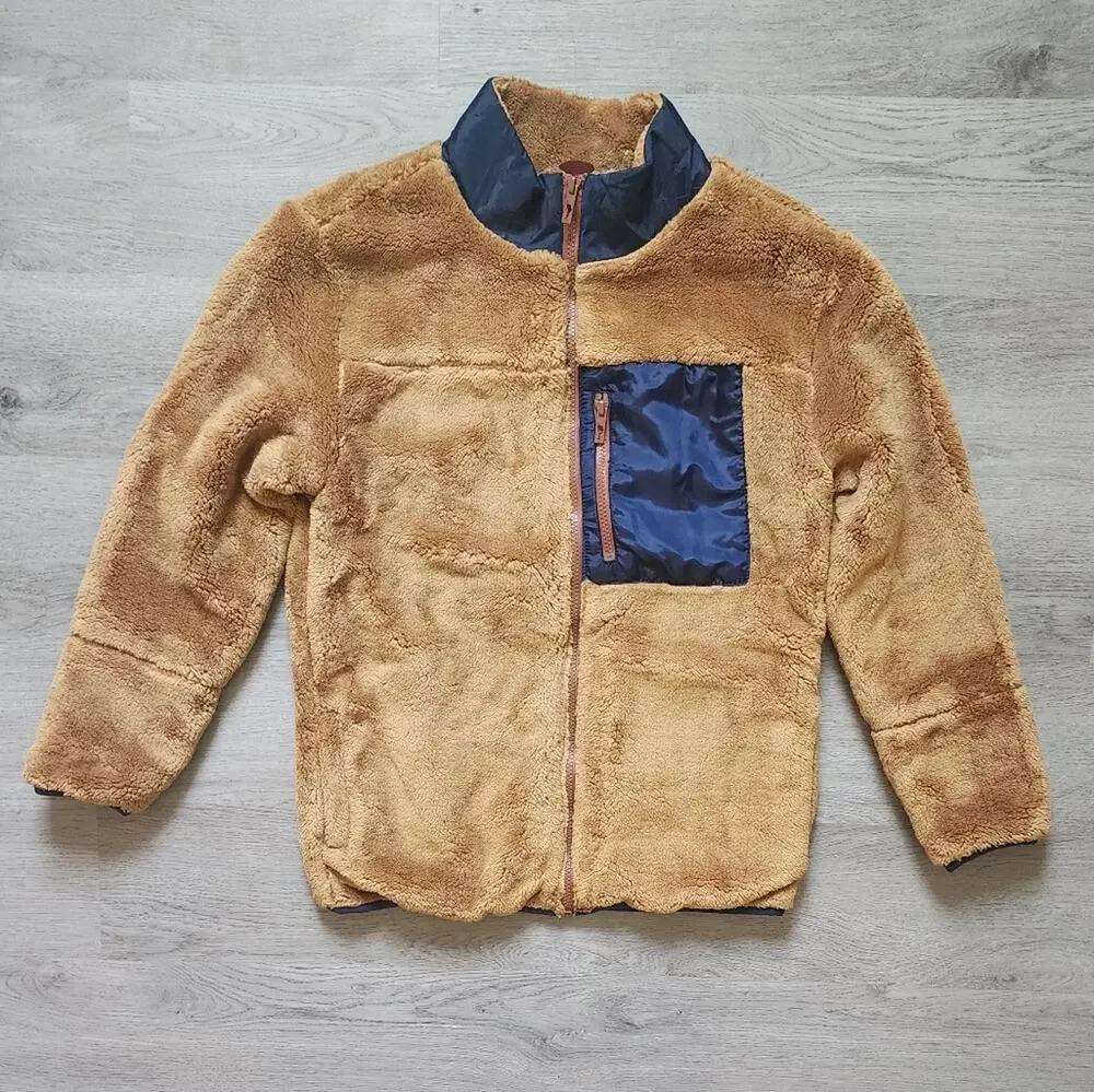 NWT Tommy Bahama Boy's Brown Fleece Full Zip Up Jacket Outerwear X-Large XL 14